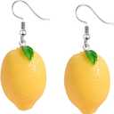 Imitation Cartoon Food Earrings Cute Funny Strawberry Resin Popcorn Chocolate Strawberry Charm Food Snacks Dangle Drop Earrings for Women Gifts