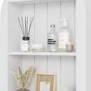 14''x18'' Recessed Medicine Cabinet, Solid Wood Wall Niche, White, 14''x18''x3.75''