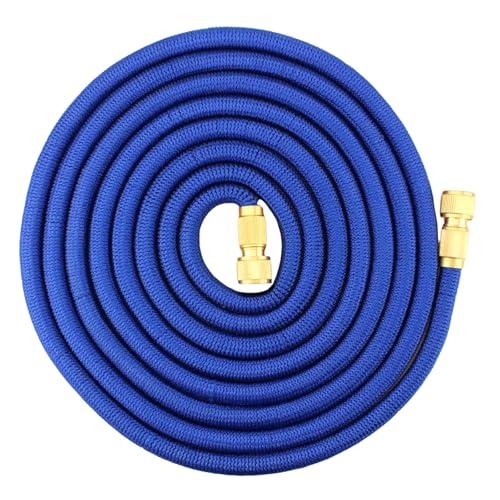 CLIYIDG Blue Water Pipe for Home Garden 3X Retractable Water Pipe, 150ft/45m
