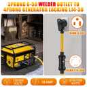 Tellegloww NEMA 6-50P to L14-30R 1 FT 30 Amp Welder Adapter Cord, 3 Prong 50amp Welding Outlet to 4 Prong 30amp Generator Locking Plug, Generator to Welder Adapter STW 10 AWG, ETL Listed