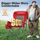 LET'S CAMP Oversized Camping Chairs High Back Heavy Duty Lawn Chair 500LBS, Single Pack