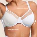 Lover-Beauty Minimizer Bras for Women Full Coverage Unlined Underwire Bras Plus Size Lifting Bra for Heavy Breast, Wide Strap, White 38D