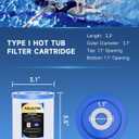 AQUALTRA Type I Filter Compatible with 58093/58511/58381, 3.5 x 3.1" Above Ground Pool Filter 6 Pack