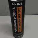 Nicpro Miniature Paint Brushes Drybrush - 17 PCS Model Paint Brush Set for Acrylic Oil Watercolor, Detail Paint Brush Dry Brush for Model, Miniature Painting, Paint by Numbers, Craft - with Container