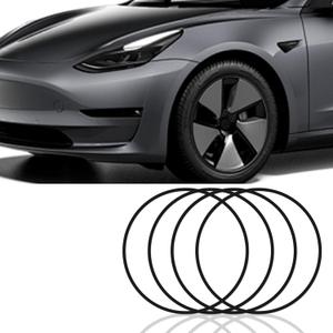 Rim Protector for Car Wheels (Fits 18-21" Wheel Diameter) - Pack of 4 Premium Aluminum Alloy Wheel Protector for All Cars, Trucks, SUVs and Tesla All Models (Black,20)