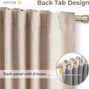 INOVADAY 100% Blackout Curtains 90 Inches Length 2 Panels Set, Back Tab/Rod Pocket Linen Black Out Curtains for Bedroom, Thermal Insulated Window Drapes - Oatmeal, W50 X L90