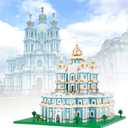 Micro Mini Blocks Smolny Cathedral Model Building Blocks Set Architecture Model Mini Building Blocks Gifts for Adult