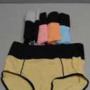 POKARLA Womens Cotton Underwear High Waist Full Coverage Briefs Soft Breathable Postpartum Panties Stretch Underpants, 5 Piece, M