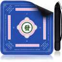 VKX Mahjong Mat, Non-Slip Noise Reduction Gaming Mat 31.5x31.5 Inch, Neoprene Mahjong Table Mat for Mahjong, Poker, Card, Board Games (Blue-2)