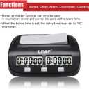 LEAP Chess Clock Digital Chess Timer Professional for Board Games Players Count Up/Down Timer with Alarm Function Black (Official Store)