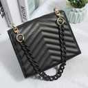 Black Bag Chains Purse Strap Acrylic Handbag Chain Adjustable Handbag Shoulder Strap Replacement, DIY Craft Short Bag Handle for Clutch Purse, Shoulder Bags 17.7" Length
