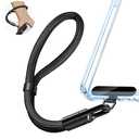 Phone Wrist Strap Lanyard Strap Adjustable, Anti Theft Wrist Lanyard with Slim Tether Tab fit iPhone and Most Cell Phone – Black