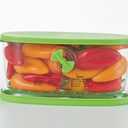 PrepSolutions Fresh Fruit & Vegetable Keeper, Green Airtight Container with Vent for Prolonged Freshness