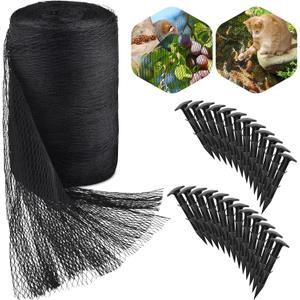 PACETAP 20 x 30 Ft Koi Pond Netting Kit, Heavy Duty Pond Netting Mesh Net Cover for Leaves, Protecting Koi Fish from Birds, Cats -Stakes Included