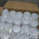 Sieral 100 Pieces 8 oz Hard Plastic Coffee Cup Bulk Tea Mug with Handle Disposable Mugs Plastic Coffee Mugs for Wedding Party, Baby Shower, Graduation, Birthday, Cafe, Restaurant(White), 2.8 x 3.3 inch
