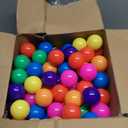 Ball Pit Balls Pack of 100 200 500 - Star and Round Set BPA Free Phthalate Free Non-Toxic Crush Proof Play Balls Soft Plastic Balls for Toddlers Baby Kids Birthday Pool Tent Party (7 rainbow colors)