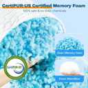 Cooling Pillow Queen Size Set of 2, CertiPUR-US Shredded Memory Foam Pillows for Sleeping, Cool Bed Pillows for Hot Sleepers, Adjustable Firm Pillow for Side,Back,Stomach Sleepers,Sleep Gift for Mom