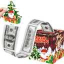 Christmas Money Box for Cash Gift Pull, Surprise Money Holder for Kids Adults with 200Pcs Transparent Bags - Fun Ways to Give Cash As A Gift for Your Loved Ones