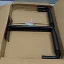 HOME RIGHT Overhead Garage Storage Rack, 16.5 Inch Heavy Duty Ceiling Double Storage Hooks Utility Hanger for Hanging Lumber Ladder Tool Bike & Other Bulky Items (2 Pack, Black)