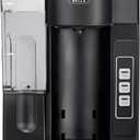BELLA Single Serve Coffee Maker, Dual Brew K-Cup Pod or Ground Coffee Brewer, Adjustable Drip Tray for Personal Travel Mugs, Large Removable Water Tank, Black