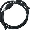 TIHOOD 6FT Fuel Line Assembly 3/8" Inner Dia 5/8" Outer Dia Hose Line Marine Outboard Boat Motor RVs Fuel Assembly with Primer Bulb Steel Hose Clamps (cut-off)