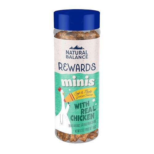 Natural Balance Limited Ingredient Mini-Rewards Chicken Grain-Free, Training Treats for Dogs | 5.3-oz. Canister Pack of 2, EXP: 2027 JUN 03