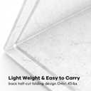 Lightomorrow Bulletin Board, 36 x 24 inches Felt Board - Decorative Pin Board, Cork Board Alternative for Wall, 3' x 2' Foldable Self-Adhesive Vision Board with 20 Pushpins - Marble White