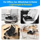 Seat Cushion for Tailbone & Sciatica Pain Relief Certified & Ergonomist-Designed Tapered Front Edge Reduces Thigh Pressure Wide Memory Foam for Office Chair, Car, Wheelchair