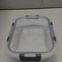 VERONES 5 Pack 36 OZ Glass Meal Prep Containers, Airtight Glass Lunch Containers Set, Glass Food Storage Containers with Lids,Exclusive of BPA, for Microwave, Oven, Freezer & Dishwasher Friendly,Grey