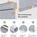 Persilux Custom Blackout Roller Blinds with Texture Fabric - UV Protection, Thermal Insulated, Cordless, For Home and Office Windows, Bluish Grey, Custom Size