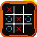 4-in-1 Tic Tac Toe Bolt Game, Handheld Electric Puzzle Game with Silent Mode, Portable Strategy Set for Kids & Adults,Travel Games, Birthday Gifts (Orange）