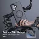 Magnetic for iPhone 16 Case Fits MagSafe 16FT Drop Resistant Matte Skin Feeling Back Cover Shockproof Slim Fit for iPhone 16 Phone Cases 6.1 inchBlack