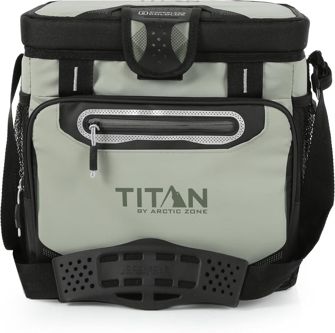 Titan by Arctic Zone Deep Freeze Cooler - Zipperless Hardbody Cooler - Deep Freeze Insulation, HardBody Liner, and SmartShelf, 16 Can