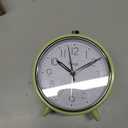 Equity 5" Silent Sweeping Quartz Metal Alarm Clock-Light Green (Model 20090)