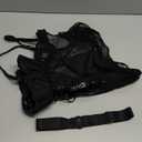 Kaei&Shi Rave Outfits Bodysuit Tops, Fishnet Corset Body Suit, Sexy Lingerie For Women, Faux Leather Festival Goth (12-14, Black)