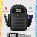 Dad Diaper Bag Backpack with Diaper Changing Mat - Tropical Black
