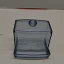 2Pcs Acrylic Cotton Swab Holder with Lid, 7oz Clear Q-Tip Storage Container, Cotton Ball & Bud Organizer Box, Bathroom Makeup Storage Holder for Cosmetics (Blue)