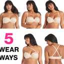 Maidenform Women's DreamWire Multi-Way Underwire Bra, Strapless 6-Way Convertible Bra (Beige) 36B