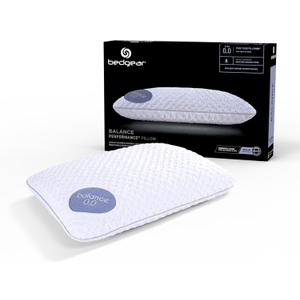 Bedgear Balance Performance Pillow  0.0 - Moisture Wicking Bed Pillow for All Sleep Positions - Medium Firmness Bed Pillow - Washable Removable Cover  20" W x 26" L x 4.75" H