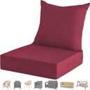 Weatherproof Outdoor Seat Cushion Set  Waterproof, Fade-Resistant Patio Chair Cushions for All Seasons(16,61x61x8cm)