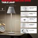 Honeywell M1 Cordless Table Lamp, Rechargeable Mood Light, Touch Dimming