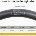 2 PCS 27.5" Heavy Duty Fat Bike Tubes 27.5 x 2.50/3.0 AV32mm Schrader Valve 64/76-584 Inner Tubes 27.5" Bicycle Tubes Compatible with 27.5x2.5 27.5x2.60 27.5x2.80 27.5x3.0 Bike Tire Tubes