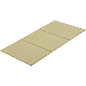 FULI Japanese Tatami Mattress, Tatami Rug, Igusa Mat (Japanese Rush Grass) Folds in Three, Made in Japan (Natural, Twin) (Twin (75"L x 39"W x 0.5"Th))