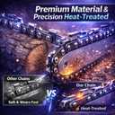 20 Inch Chainsaw Chain 3/8" Pitch .050" Gauge 72 Drive Links Semi-Chisel, 20 Chainsaw Chain Replacement for Stihl Chainsaw Chain 20 Inch & Husqvarna 20 Inch Chain, Fits Husqvarna 455 Rancher (3 Pack)