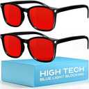 livho Blue Light Blocking Glasses, Computer Reading/Gaming/TV/Phones Glasses for Women Men,Anti Eyestrain & UV Glare