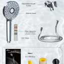 Magichome Filtered Shower Head with Handheld, High Pressure 10-Spd Detachable Chrome Showerhead with Stainless Hose, Water Softener Filter Beads for Hard Water - Remove Chlorine, Reduce Dry Itchy Skin