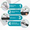 Customizable Faucet Mat for Kitchen Sink: 30"L x 5.5"W Quick Drying Kitchen Sink Mat & Bathroom Counter Protector - Cut to Fit with 2 or 3 Hole Faucet Design - Extra Long Absorbent Splash Guard