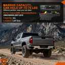 GEARLAST Truck Bed Storage Box With Password Lock For 2007-2019 Chevy/GMC Silverado/Sierra 2500/3500HD, Drivers Side,30L, Black
