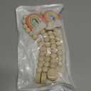 2 Pieces Wooden Beaded Curtain Tiebacks, Tassel Curtain Buckles Magnetic Curtain Buckles, Rainbow Tassel Curtain Tiebacks No Punch Decoration (Pink)