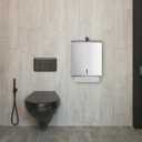 DOUKE Paper Towel Dispenser Wall Mount Commercial c-fold/Multi-fold/Tri-fold, Touchless Hand Towel Dispenser with Lock (Silver)